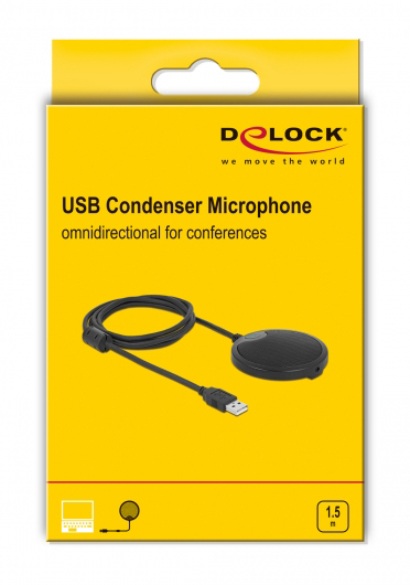DELOCK μικρόφωνο 20672, πυκνωτικό, omnidirectional, με mute, USB 5 DELOCK μικρόφωνο 20672, πυκνωτικό, omnidirectional, με mute, USB - Image 3