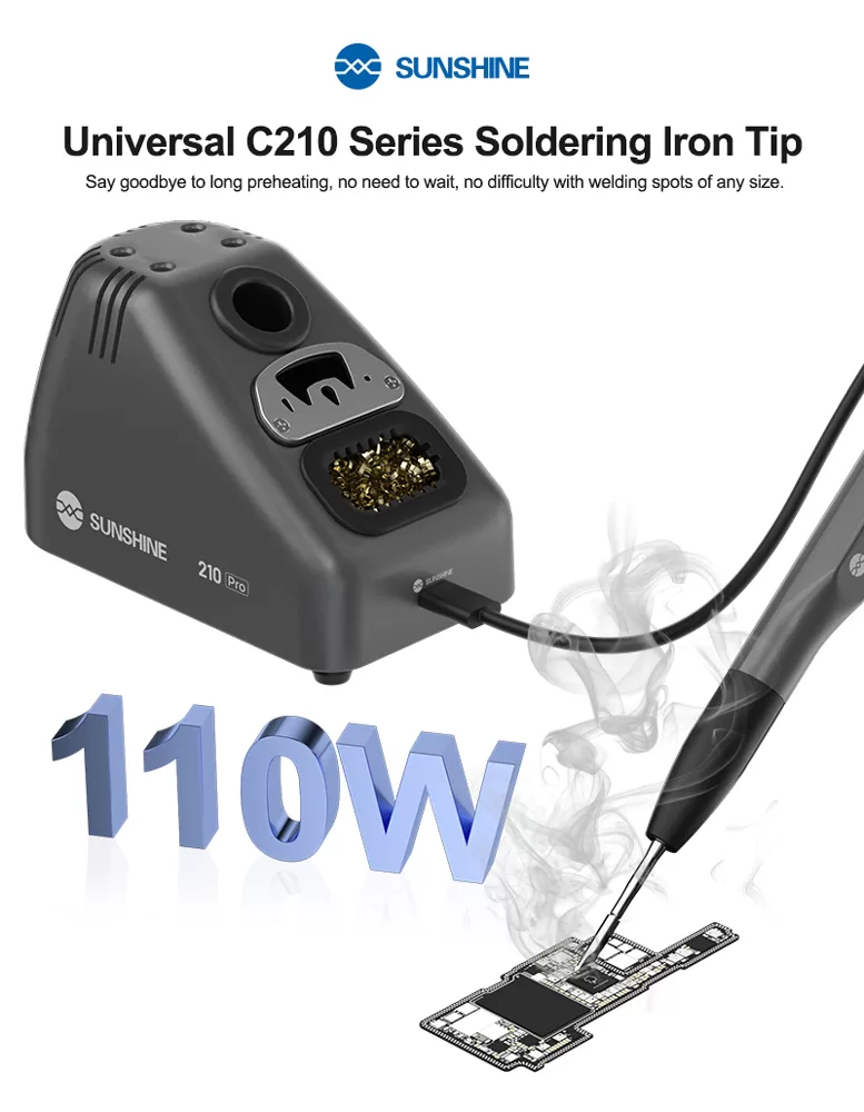 SUNSHINE σταθμός κόλλησης 210 Pro με κολλητήρι, 110W, 100~450 °C 6 SUNSHINE σταθμός κόλλησης 210 Pro με κολλητήρι, 110W, 100~450 °C - Image 4