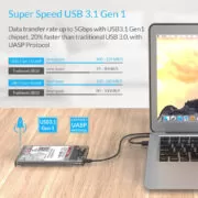 ORICO θήκη για 2.5" SATA HDD/SSD 2139C3, 5Gbps, διάφανη 3