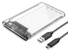 ORICO θήκη για 2.5" SATA HDD/SSD 2139C3, 5Gbps, διάφανη