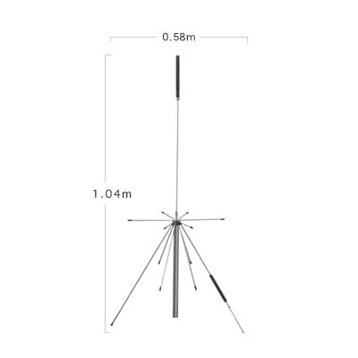 Diamond D150 – Ευρυζωνική Κεραία Discone Βάσης 50-1500MHz RX & Multiband TX