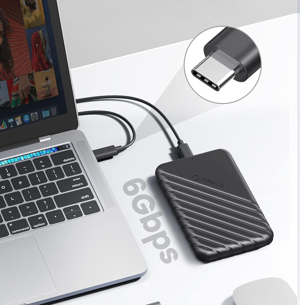 ORICO θήκη για 2.5" SATA HDD/SSD 25PW1C-C3, 5Gbps, μαύρη 4 ORICO θήκη για 2.5" SATA HDD/SSD 25PW1C-C3, 5Gbps, μαύρη - Image 2