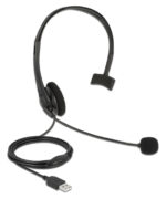 DELOCK headphones με μικρόφωνο 27177, mono, USB, volume control, μαύρα 1 DELOCK headphones με μικρόφωνο 27177, mono, USB, volume control, μαύρα
