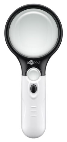 GOOBAY μεγεθυντικός φακός χειρός 41255 με φωτισμό LED, 1.75x & 12.25x