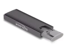 DELOCK θήκη για M.2 NVMe PCIe/SATA SSD 42019, tool free, 10Gbps, μαύρη 4