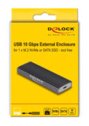 DELOCK θήκη για M.2 NVMe PCIe/SATA SSD 42019, tool free, 10Gbps, μαύρη 19 DELOCK θήκη για M.2 NVMe PCIe/SATA SSD 42019, tool free, 10Gbps, μαύρη 9