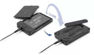 DELOCK θήκη M.2 NVMe & SATA SSD/HDD 42020, 10Gbps, λειτουργία κλώνου 8 DELOCK θήκη M.2 NVMe & SATA SSD/HDD 42020, 10Gbps, λειτουργία κλώνου 2