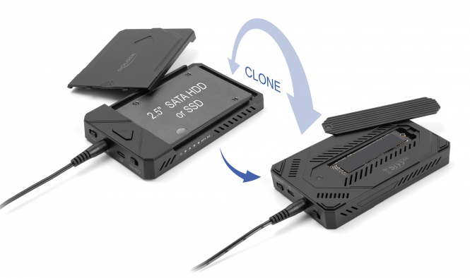 DELOCK θήκη M.2 NVMe & SATA SSD/HDD 42020, 10Gbps, λειτουργία κλώνου 4 DELOCK θήκη M.2 NVMe & SATA SSD/HDD 42020, 10Gbps, λειτουργία κλώνου - Image 2