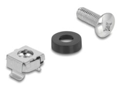 DELOCK σετ βίδες με παξιμάδια 42432 για rack, M6/16mm, ασημί, 100τμχ 1 DELOCK σετ βίδες με παξιμάδια 42432 για rack, M6/16mm, ασημί, 100τμχ