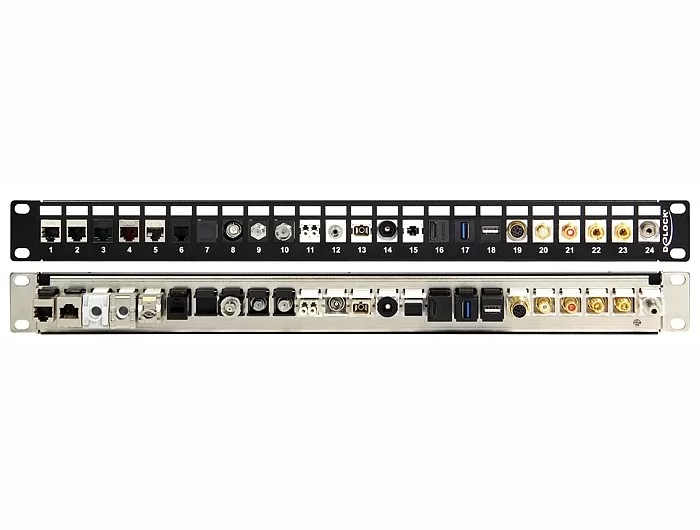 43277 Μαύρο Keystone Patch Panel 24 Θύρες 19" 1U 4 43277 Μαύρο Keystone Patch Panel 24 Θύρες 19" 1U - Image 2