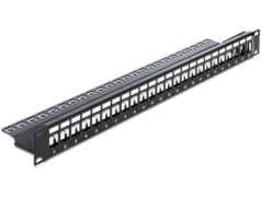 43277 Μαύρο Keystone Patch Panel 24 Θύρες 19" 1U 1 43277 Μαύρο Keystone Patch Panel 24 Θύρες 19" 1U