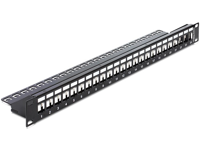 43277 Μαύρο Keystone Patch Panel 24 Θύρες 19" 1U 3 43277 Μαύρο Keystone Patch Panel 24 Θύρες 19" 1U