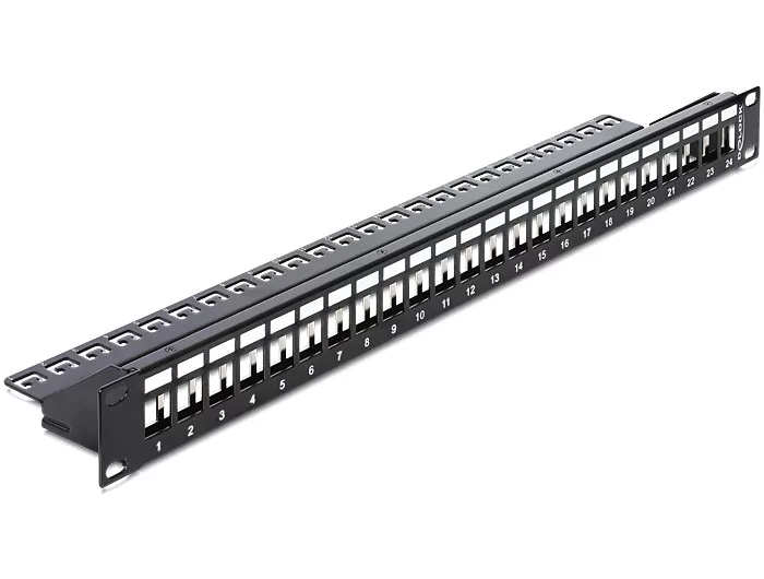 43277 Μαύρο Keystone Patch Panel 24 Θύρες 19" 1U 3 43277 Μαύρο Keystone Patch Panel 24 Θύρες 19" 1U