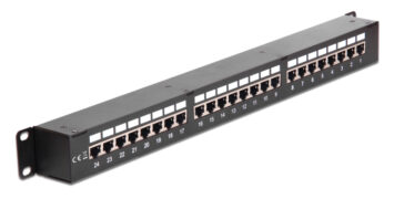 DELOCK patch panel 43295, 19"/1U, CAT 6, 24x coupler RJ45 ports, μαύρο 7 DELOCK patch panel 43295, 19"/1U, CAT 6, 24x coupler RJ45 ports, μαύρο 3