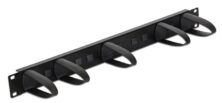 DELOCK cable management 43345 για rack 19"/1U, 5x γάντζοι, μαύρο