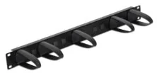 DELOCK cable management 43345 για rack 19"/1U, 5x γάντζοι, μαύρο