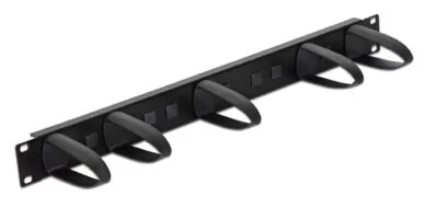 DELOCK cable management 43345 για rack 19"/1U, 5x γάντζοι, μαύρο