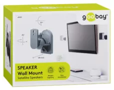 GOOBAY επιτοίχια βάση ηχείων 49393, έως 3.5kg, μαύρο 6