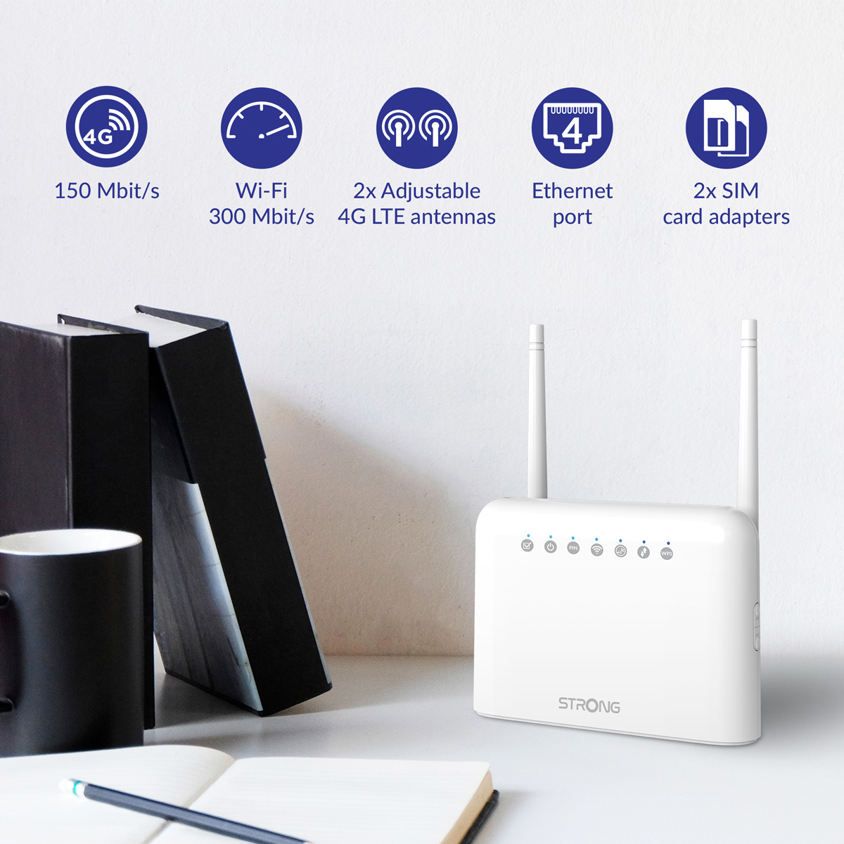 STRONG router 4GROUTER350, 4G LTE 150Mbps, WiFi 300Mbps, LAN 100Mbps 4 STRONG router 4GROUTER350, 4G LTE 150Mbps, WiFi 300Mbps, LAN 100Mbps - Image 2
