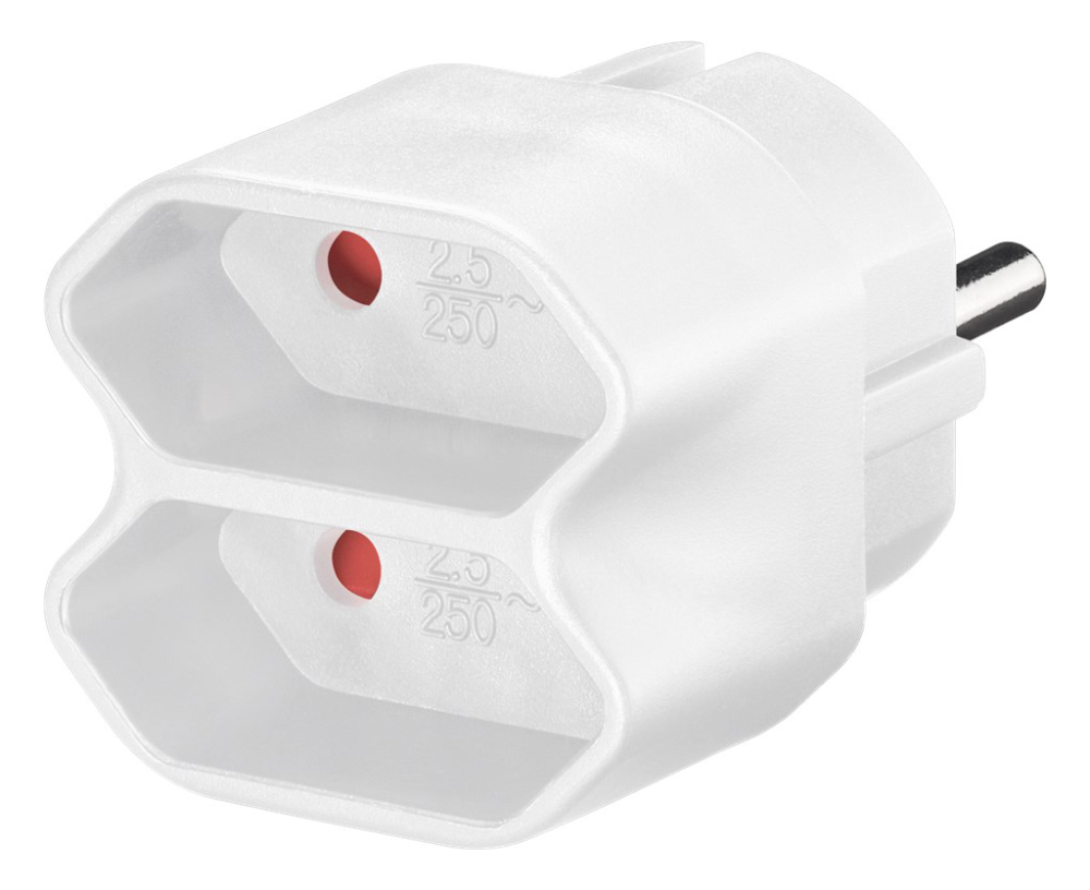GOOBAY αντάπτορας ρεύματος 51000, 2x Euro, 230V 2.5A, λευκός 3 GOOBAY αντάπτορας ρεύματος 51000, 2x Euro, 230V 2.5A, λευκός