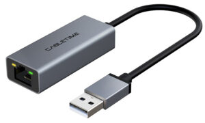 CABLETIME αντάπτορας δικτύου CT-AML100, USB, 100Mbps Ethernet, γκρι 1