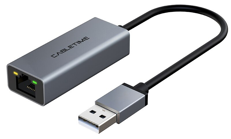 CABLETIME αντάπτορας δικτύου CT-AML100, USB, 100Mbps Ethernet, γκρι 3 CABLETIME αντάπτορας δικτύου CT-AML100, USB, 100Mbps Ethernet, γκρι