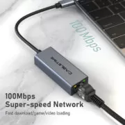 CABLETIME αντάπτορας δικτύου CT-CML100, USB-C, 100Mbps Ethernet, γκρι 2