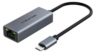 CABLETIME αντάπτορας δικτύου CT-CML100, USB-C, 100Mbps Ethernet, γκρι 1