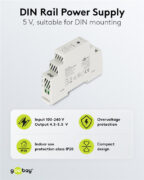 GOOBAY τροφοδοτικό 59574 για DIN rail, 5V/2.4A, 12W, IP20 4