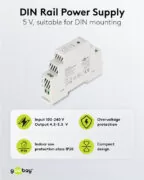 GOOBAY τροφοδοτικό 59574 για DIN rail, 5V/2.4A, 12W, IP20 5
