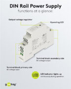 GOOBAY τροφοδοτικό 59574 για DIN rail, 5V/2.4A, 12W, IP20 6