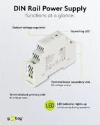 GOOBAY τροφοδοτικό 59574 για DIN rail, 5V/2.4A, 12W, IP20 7