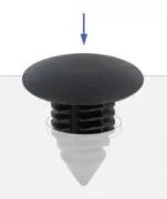 DELOCK Πλαστική τάπα 60187 για κάλυψη οπών, 15x14.5mm, μαύρη, 10τμχ 2