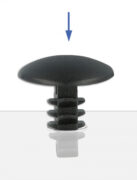 DELOCK Πλαστική τάπα 60188 για κάλυψη οπών, 8.7x9.6mm, μαύρη, 10τμχ 2