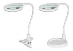 GOOBAY μεγεθυντικός φακός 60359 με κλιπ & βάση, LED, 3 διόπτρες, λευκός 5