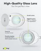 GOOBAY μεγεθυντικός φακός 60361 με σφιγκτήρα, LED, 3 διόπτρες, λευκός 5