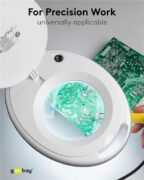 GOOBAY μεγεθυντικός φακός 60361 με σφιγκτήρα, LED, 3 διόπτρες, λευκός 6