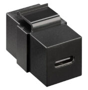 GOOBAY keystone module USB-C 3.2 Gen 2 61261, θηλυκό σε θηλυκό, μαύρο 2