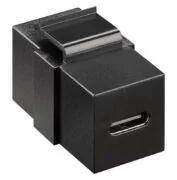 GOOBAY keystone module USB-C 3.2 Gen 2 61261, θηλυκό σε θηλυκό, μαύρο 2
