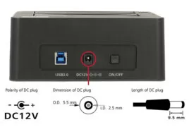 DELOCK docking station για 2.5" ή 3.5" SATA HDD/SSD 62661, 2 θέσεων, 6Gbps, clone function, μαύρο 3