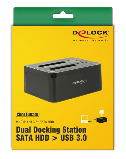 DELOCK docking station για 2.5" ή 3.5" SATA HDD/SSD 62661, 2 θέσεων, 6Gbps, clone function, μαύρο 8 DELOCK docking station για 2.5" ή 3.5" SATA HDD/SSD 62661, 2 θέσεων, 6Gbps, clone function, μαύρο - Image 6
