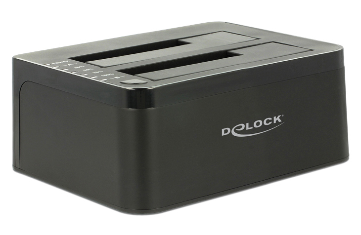 DELOCK docking station για 2.5" ή 3.5" SATA HDD/SSD 62661, 2 θέσεων, 6Gbps, clone function, μαύρο 3 DELOCK docking station για 2.5" ή 3.5" SATA HDD/SSD 62661, 2 θέσεων, 6Gbps, clone function, μαύρο