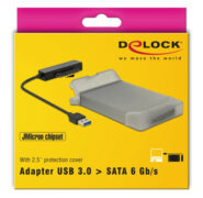 DELOCK αντάπτορας USB σε SATA 62742 με θήκη για 2.5" HDD/SSD, 6Gbps 11 DELOCK αντάπτορας USB σε SATA 62742 με θήκη για 2.5" HDD/SSD, 6Gbps 5