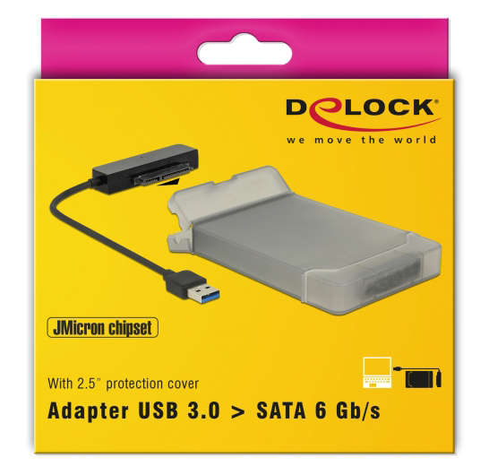 DELOCK αντάπτορας USB σε SATA 62742 με θήκη για 2.5" HDD/SSD, 6Gbps 7 DELOCK αντάπτορας USB σε SATA 62742 με θήκη για 2.5" HDD/SSD, 6Gbps - Image 5