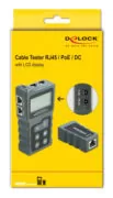 DELOCK tester καλωδίων με οθόνη 63110, RJ45, PoE, DC, γκρι 3