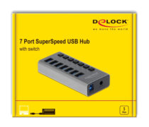 DELOCK USB hub 63669 με διακόπτες, 7x θυρών, 5Gbps, γκρι 9 DELOCK USB hub 63669 με διακόπτες, 7x θυρών, 5Gbps, γκρι 4