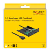 DELOCK front panel 64058, 3.5" σε USB-C, 2x USB & SD/Micro SD 9 DELOCK front panel 64058, 3.5" σε USB-C, 2x USB & SD/Micro SD 4