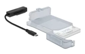 DELOCK αντάπτορας USB-C σε SATA 64084 με θήκη για 2.5" HDD/SSD, 6Gbps 2