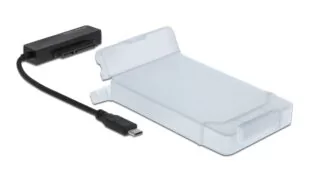 DELOCK αντάπτορας USB-C σε SATA 64084 με θήκη για 2.5" HDD/SSD, 6Gbps 1