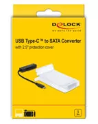 DELOCK αντάπτορας USB-C σε SATA 64084 με θήκη για 2.5" HDD/SSD, 6Gbps 5